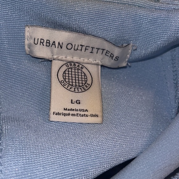 Urban Outfitters stomach cut out baby blue bodycon mini dress sz Large - Picture 8 of 9